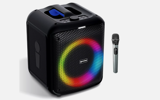 100W 6.5” Portable Bluetooth Boombox with LED Party Lighting